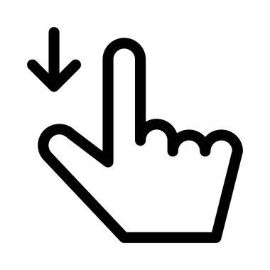 El kaydırma simgesi, vektör illüstrasyonu