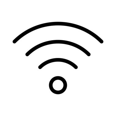 Beyaz arkaplanda Wifi simgesi, vektör illüstrasyonu