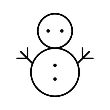 Kardan Adam Buz Kış simgesi, vektör illüstrasyonu