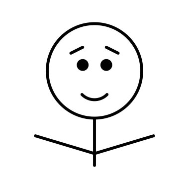 Perk Smile simgesi, vektör illüstrasyonu