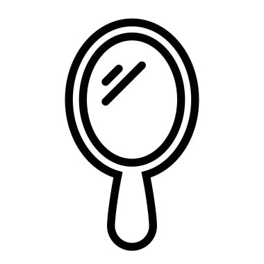 Kuaför Ayna simgesi, vektör illüstrasyonu