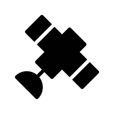 Uydu uzayı simgesi, vektör illüstrasyonu