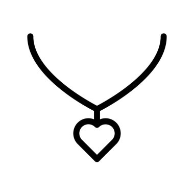Kalp Kolyesi simgesi, vektör illüstrasyonu