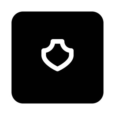 Kare Kalkan simgesi, vektör illüstrasyonu