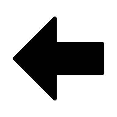 Backarrow simgesi, vektör illüstrasyonu