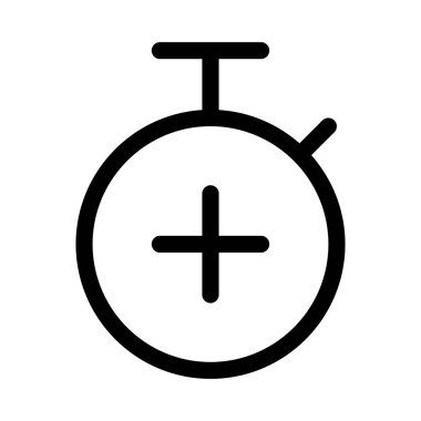 Beyaz arkaplanda zamanlayıcı simgesi, vektör illüstrasyonu