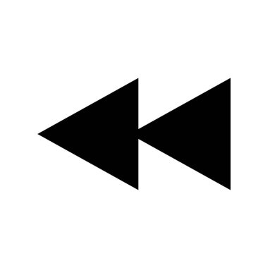 Ortam Kontrolleri Beyaz arkaplan, vektör illüstrasyonunda Parça simgesini geri sarar