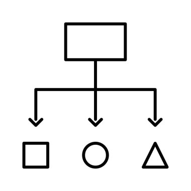 Strateji simgesi, vektör illüstrasyonu