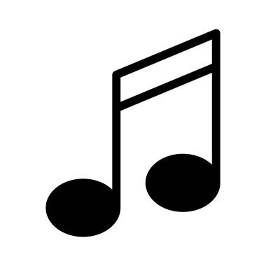 Not Müzik simgesi, vektör illüstrasyonu 