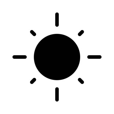 Güneş simgesi, vektör illüstrasyonu