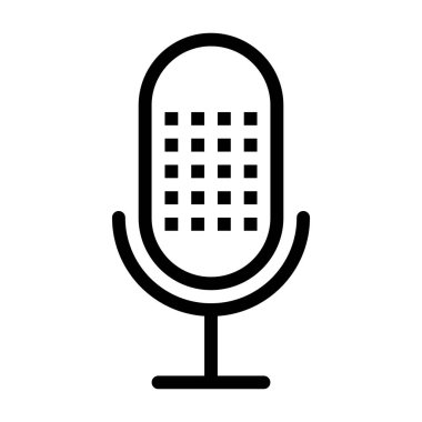 mikrofon simgesi, vektör illüstrasyonu
