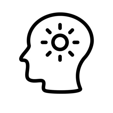 İnsan simgesi, vektör illüstrasyonu düşünün