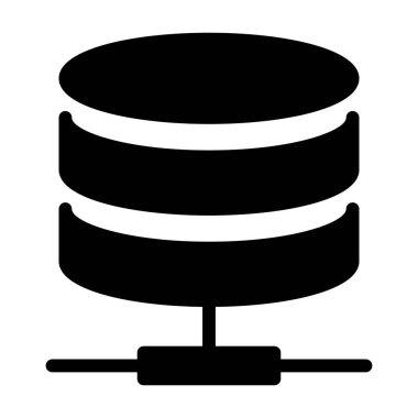 Veritabanı Bilgisayar simgesi, vektör illüstrasyonu