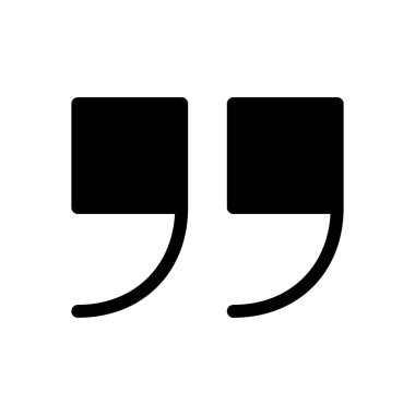 alıntı işareti simgesi, vektör illüstrasyonu