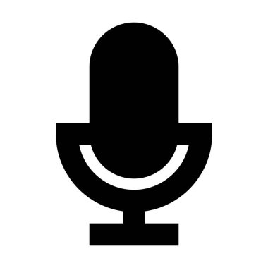 mikrofon simgesi, vektör illüstrasyonu