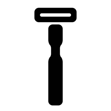 Ustura Kuaför simgesi, vektör illüstrasyonu