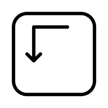  Köşe Sol Ok simgesi, vektör