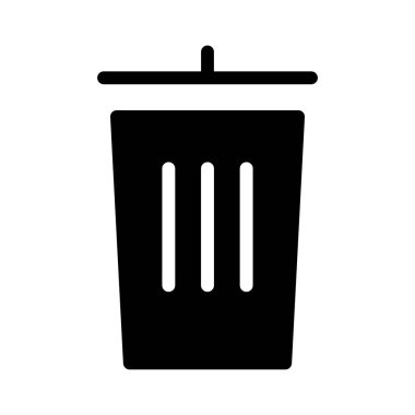 Çöp kutusu Çöp simgesi, vektör illüstrasyonu