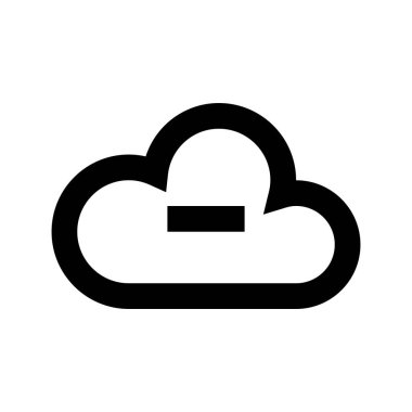 Beyaz arkaplanda Ağ simgesi için Bulut, vektör illüstrasyonu