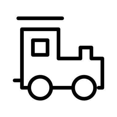 Beyaz arkaplanda oyuncak simgesi, vektör illüstrasyonu