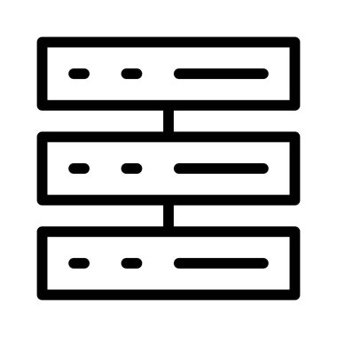 Sunucu Çalışma Ofisi İş simgesi, vektör illüstrasyonu