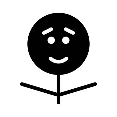 Perk Smile simgesi, vektör illüstrasyonu