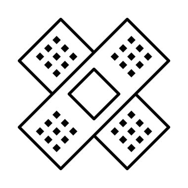 Bandaj tıbbi simgesi, vektör illüstrasyonu