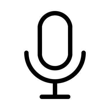 mikrofon simgesi, vektör illüstrasyonu