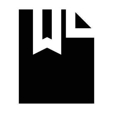 Beyaz arkaplan üzerindeki belge simgesi, vektör illüstrasyonu