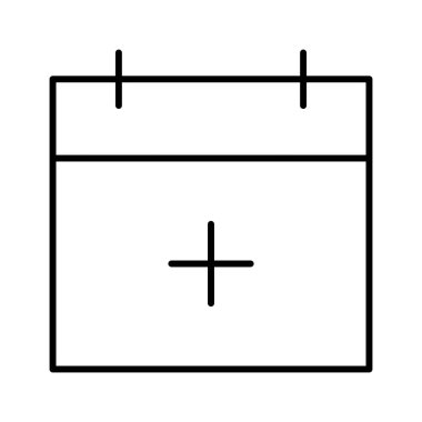 Takvim simgesi, vektör çizimi