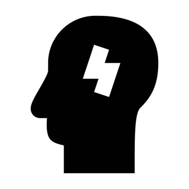 Baş Ağrısı İlaç simgesi, vektör illüstrasyonu