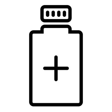 ilaç şişesi simgesi, vektör illüstrasyonu