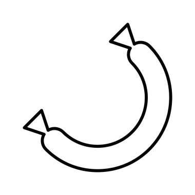 Sosis simgesi, vektör çizimi