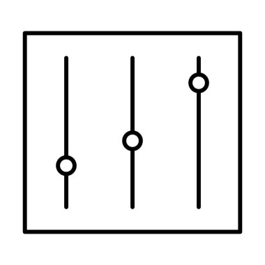 Kaydırıcı Fader Karıştırıcı simgesi, vektör illüstrasyonu