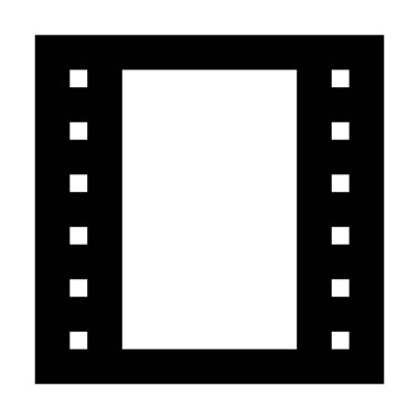  Filmstrip Ortam simgesi, vektör illüstrasyonu 
