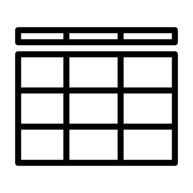 Tablo Sunum simgesi, vektör illüstrasyonu 