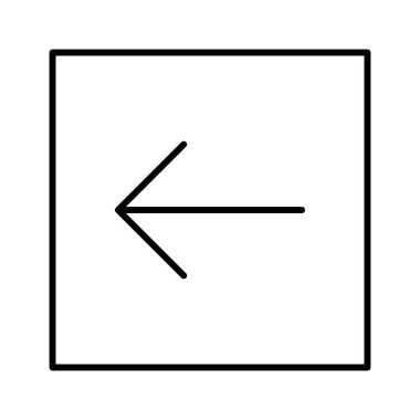 Backarrow simgesi, vektör illüstrasyonu