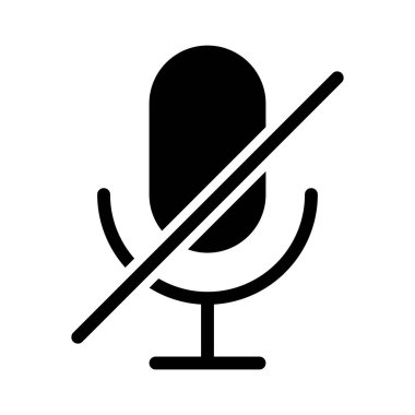 mikrofon simgesi, vektör illüstrasyonu