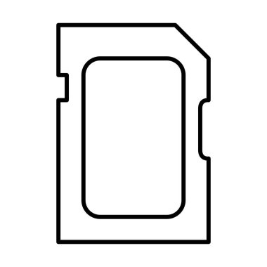 SD Kart simgesi, vektör illüstrasyonu