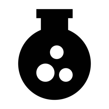 Mataralı Kimyasal Laboratuar simgesi, vektör illüstrasyonu