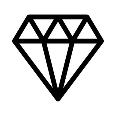 Elmas simgesi, vektör illüstrasyonu 
