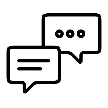 Sohbet servisi simgesi, vektör illüstrasyonu