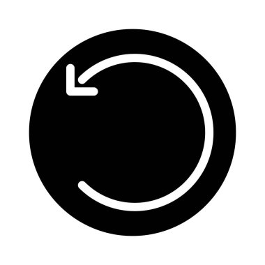  Döndürme simgesi, vektör illüstrasyonunu geri al  