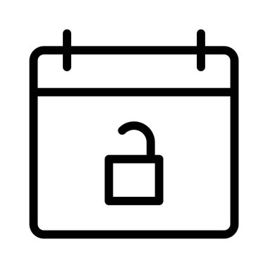 Takvim simgesi, vektör çizimi