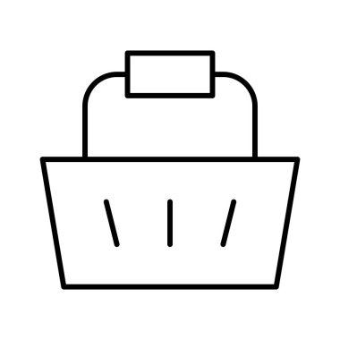 Alışveriş simgesi, vektör illüstrasyonu