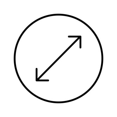 Yüksek ölçekli Tam Ekran simgesi, vektör illüstrasyonu