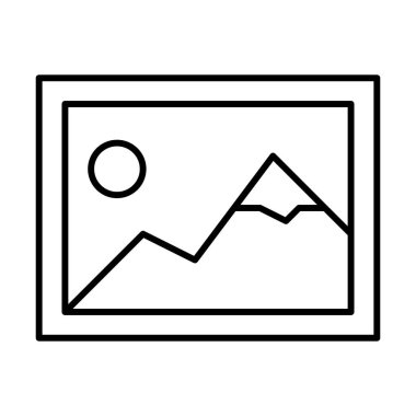 Peyzaj simgesi, vektör illüstrasyonu