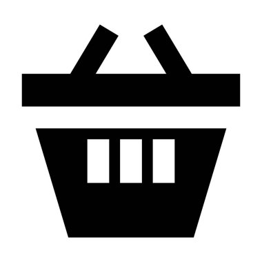 Sepet simgesi, vektör illüstrasyonu