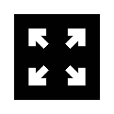 Tam Ekran Ölçeklendirme Okları simgesi, vektör illüstrasyonu