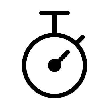 Beyaz arkaplanda zamanlayıcı simgesi, vektör illüstrasyonu